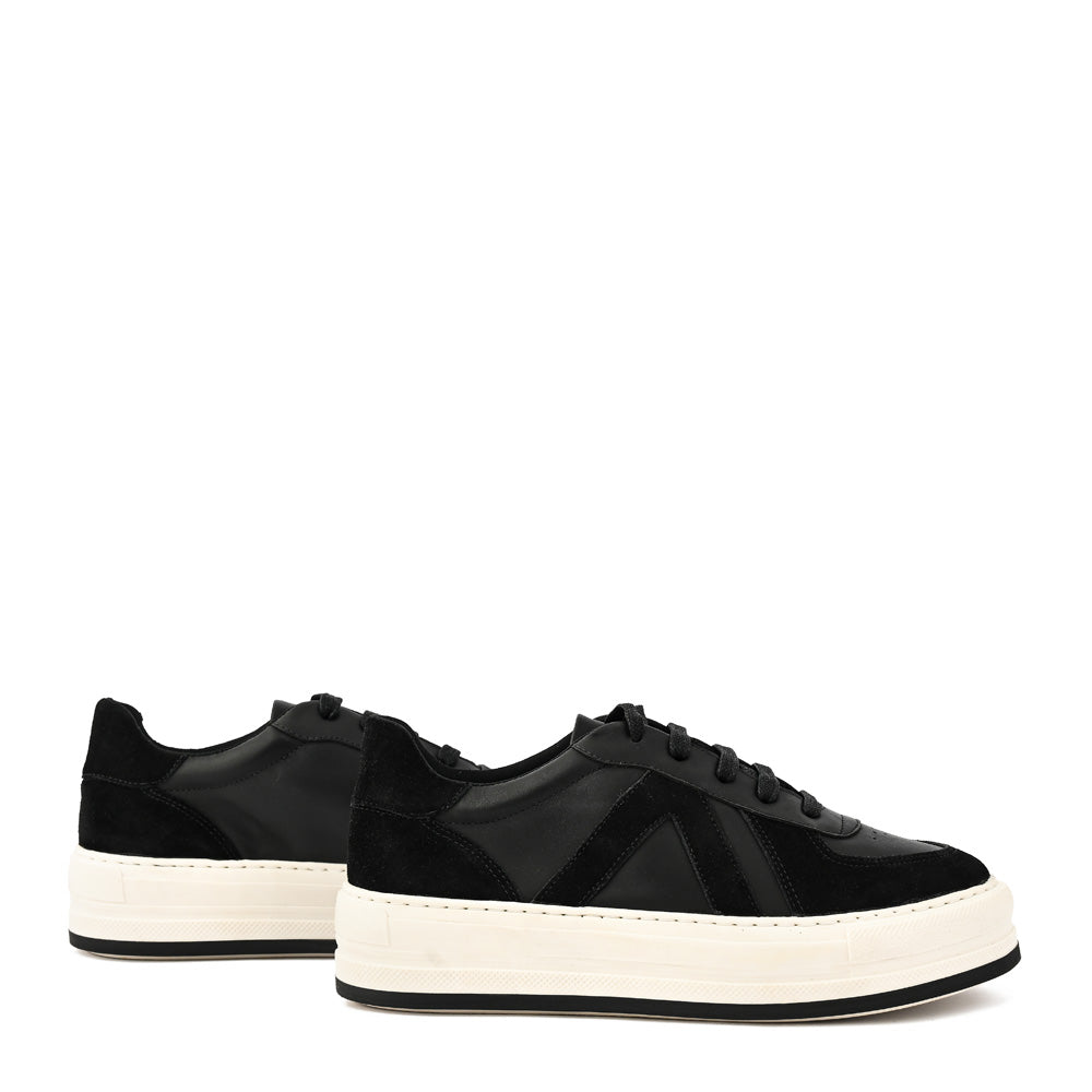 Zapatilla naroa cuero negro