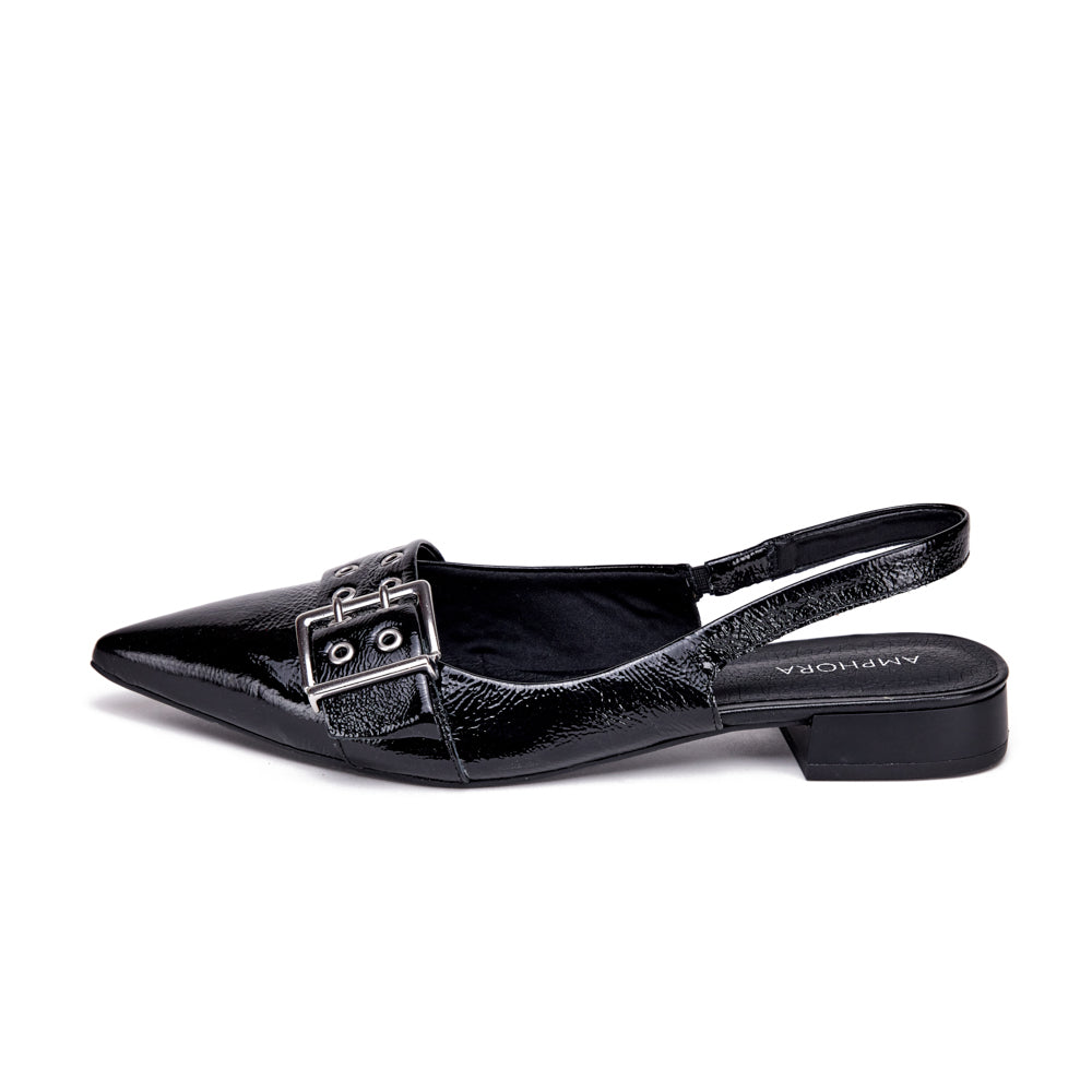 Zapato Taco nelia cuero negro