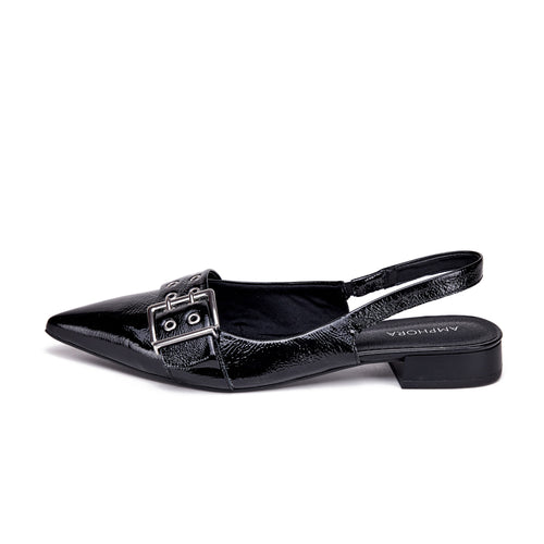 Zapato Taco nelia cuero negro