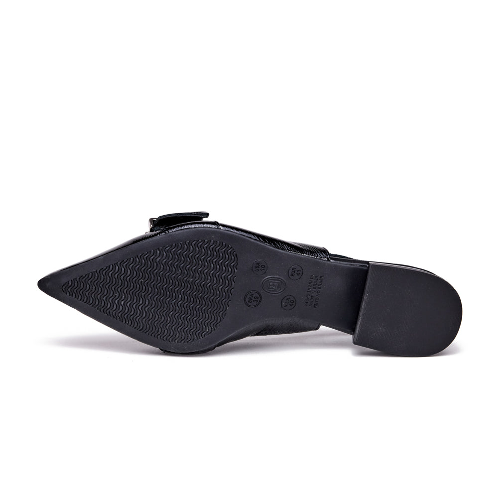 Zapato Taco nelia cuero negro