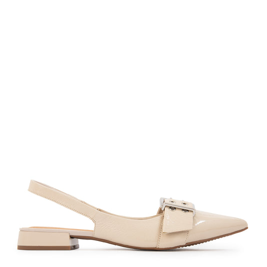 Zapato nelia cuero blanco crudo