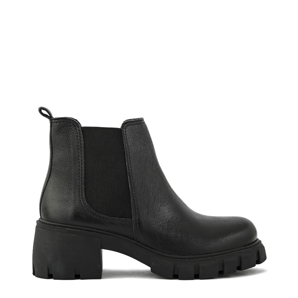 Botin Taco nicole cuero negro
