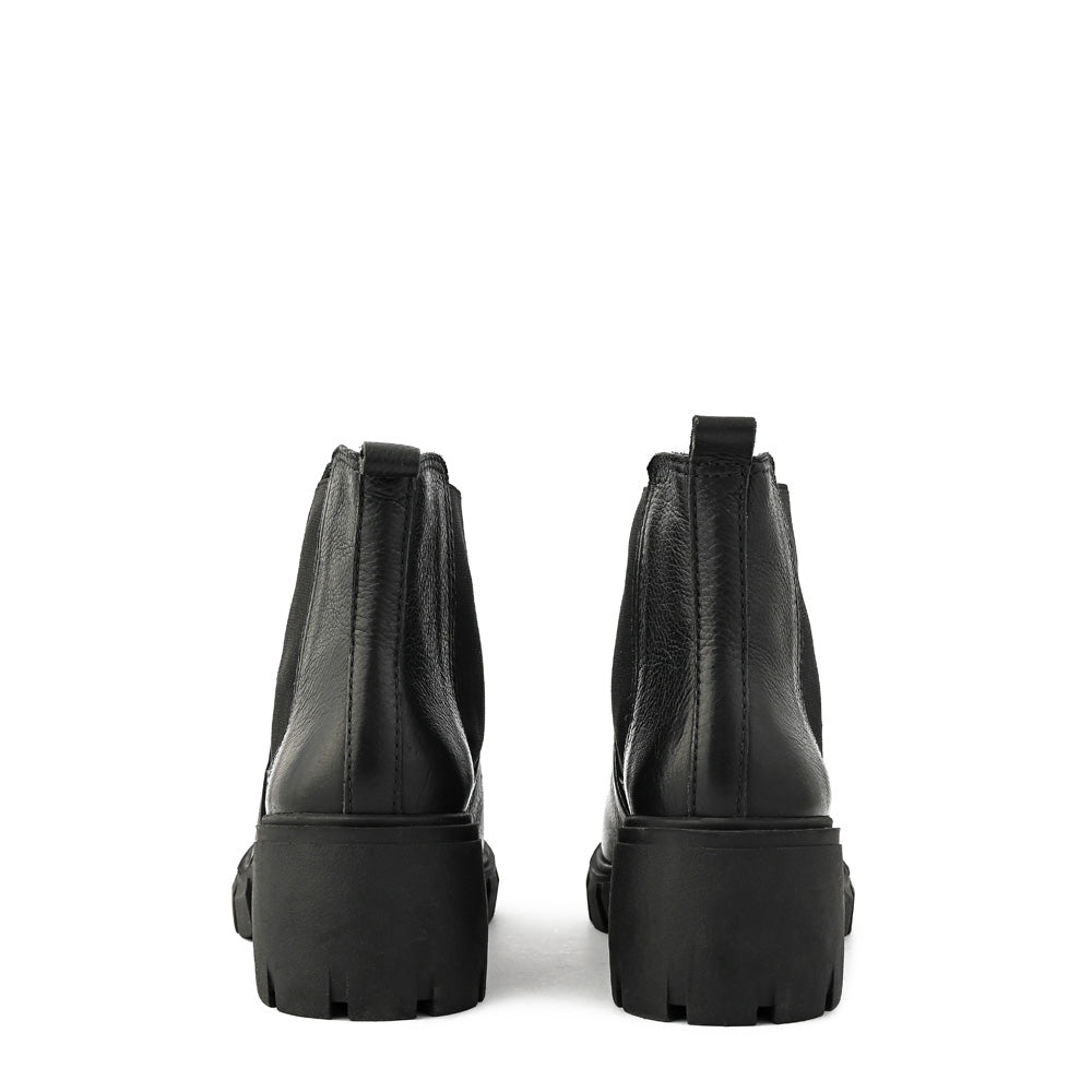 Botin Taco nicole cuero negro