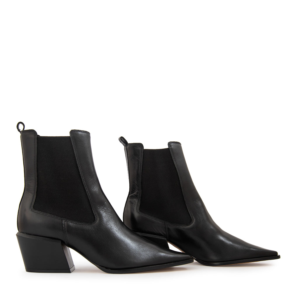 Botin olivia cuero negro