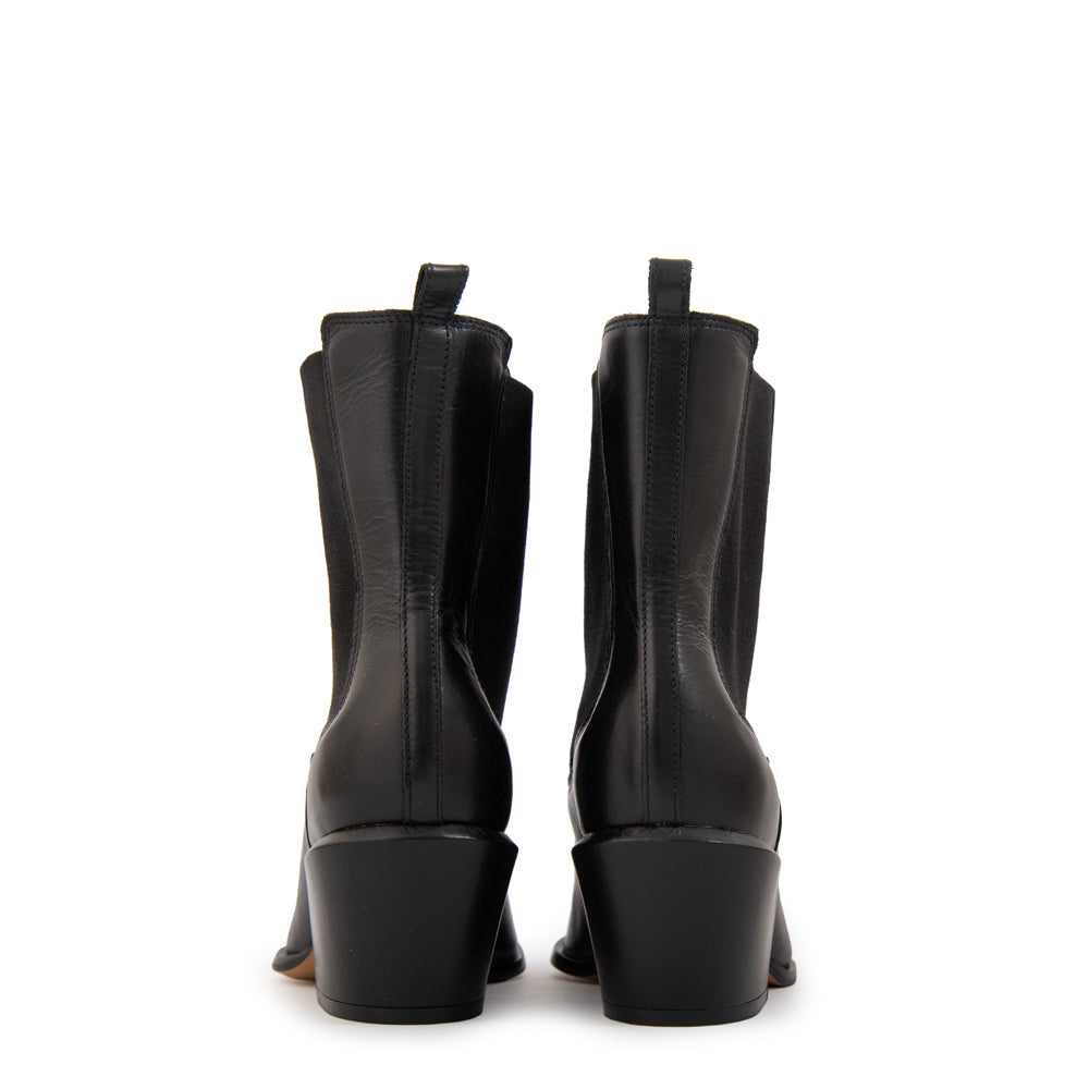 Botin olivia cuero negro
