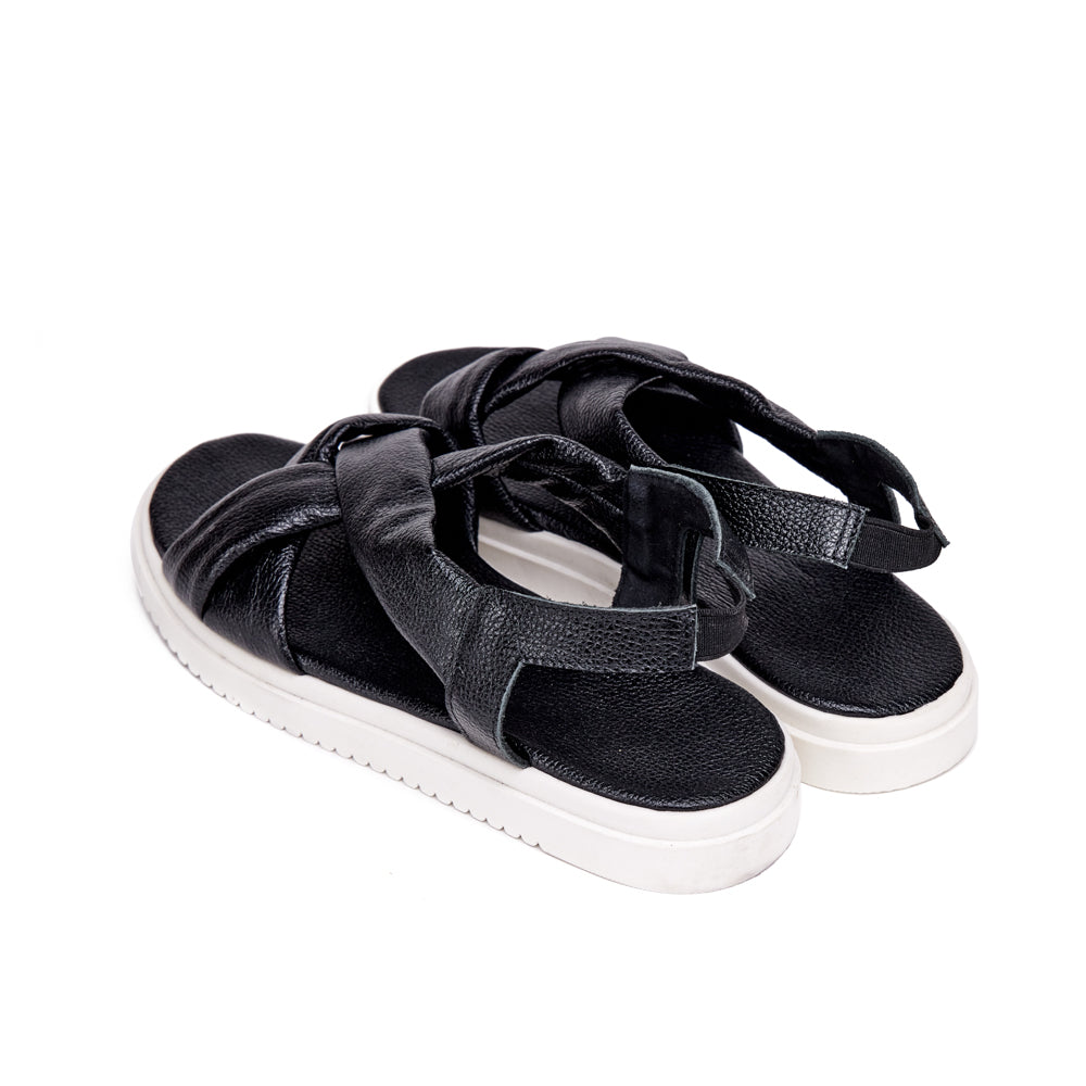 Sandalia pasy cuero negro