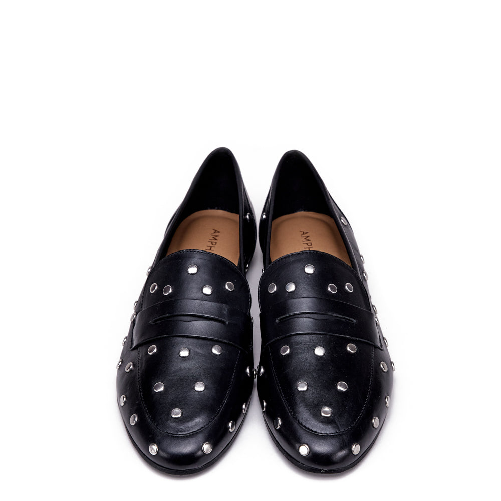 Zapato pilar cuero negro