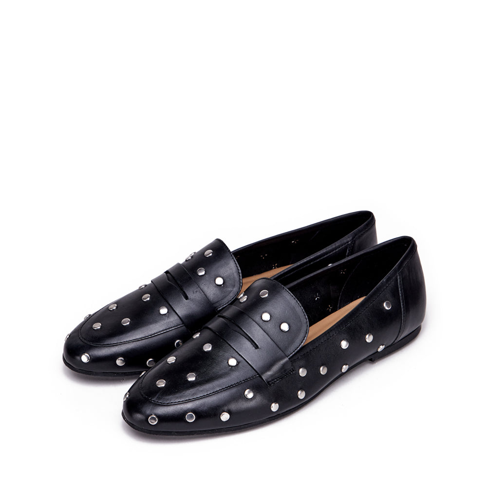 Zapato pilar cuero negro
