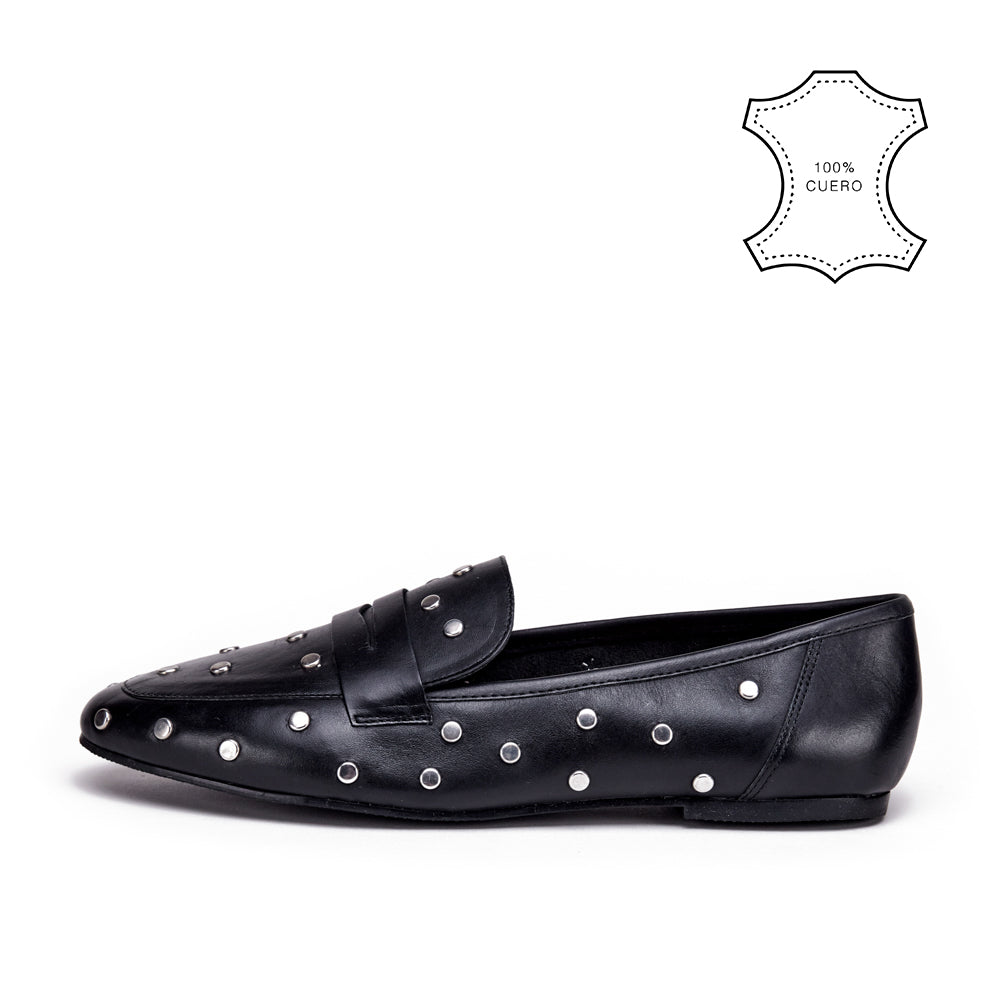 Zapato pilar cuero negro