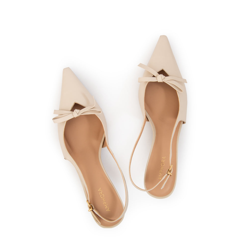 Zapato pilar blanco crudo