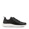 Zapatilla plume cuero negro