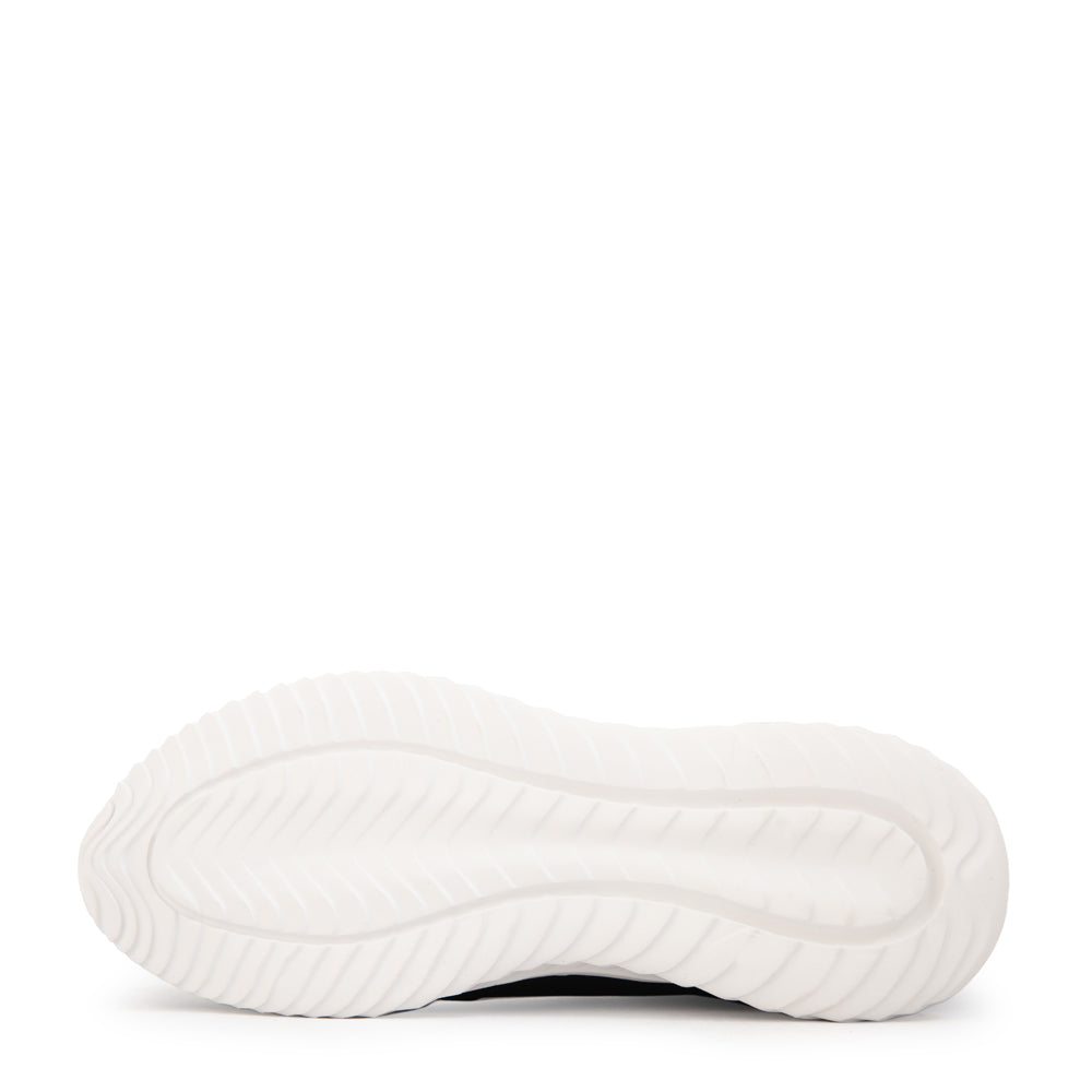 Zapatilla plume cuero negro