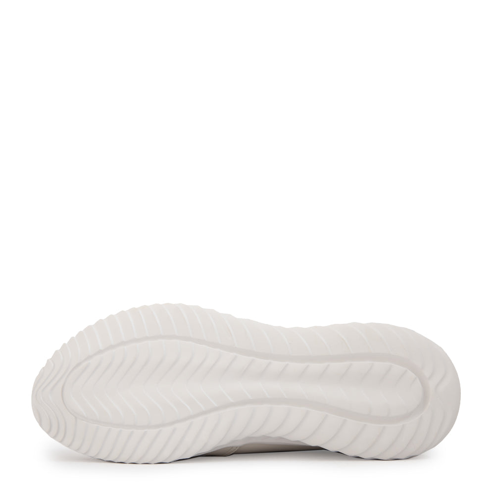 Zapatilla plume cuero blanco