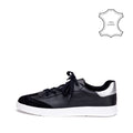 Zapatilla raquel cuero negro