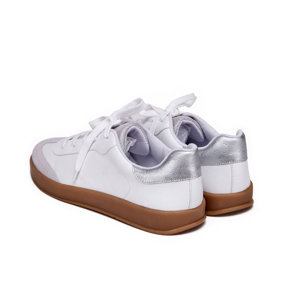 Zapatilla raquel cuero blanco