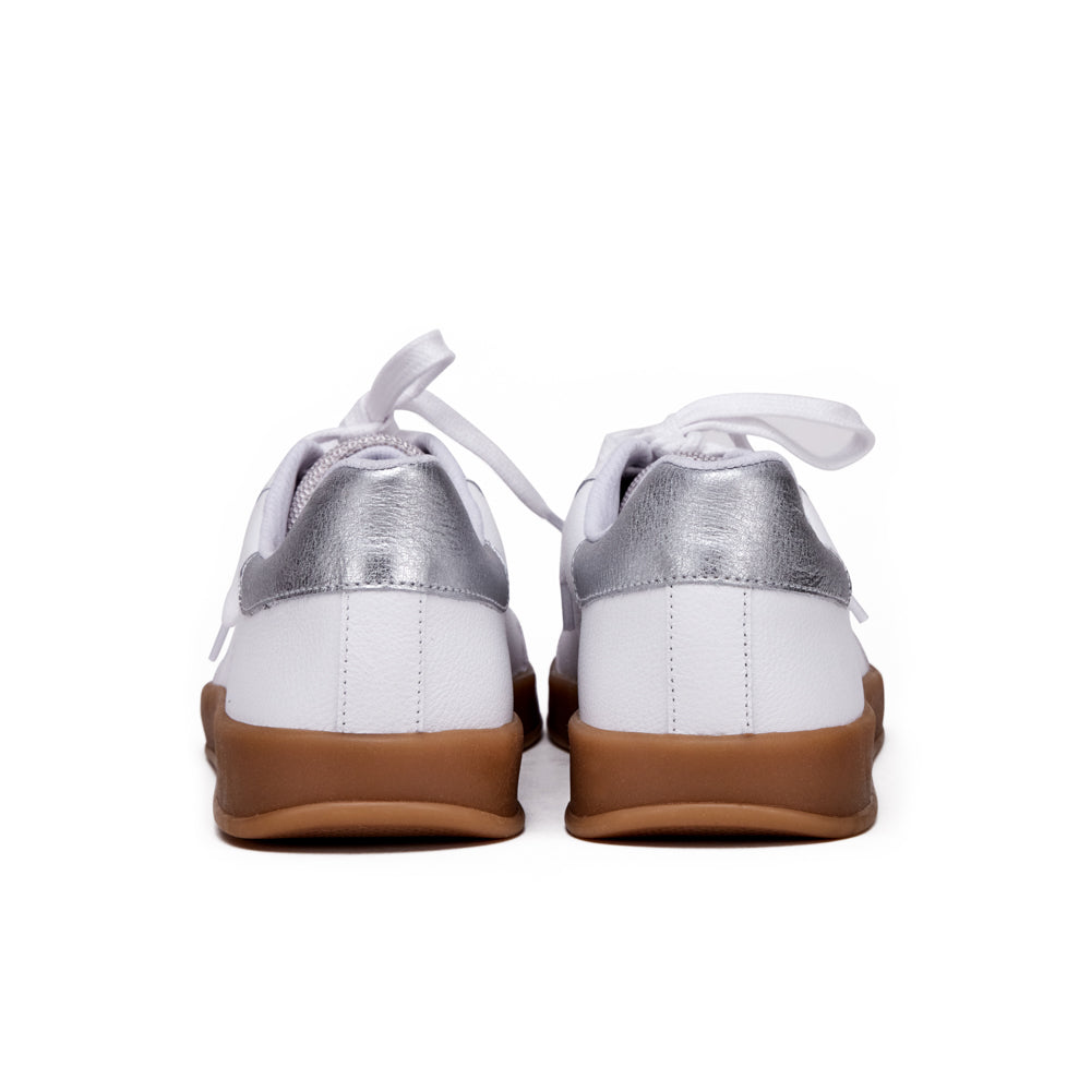 Zapatilla raquel cuero blanco