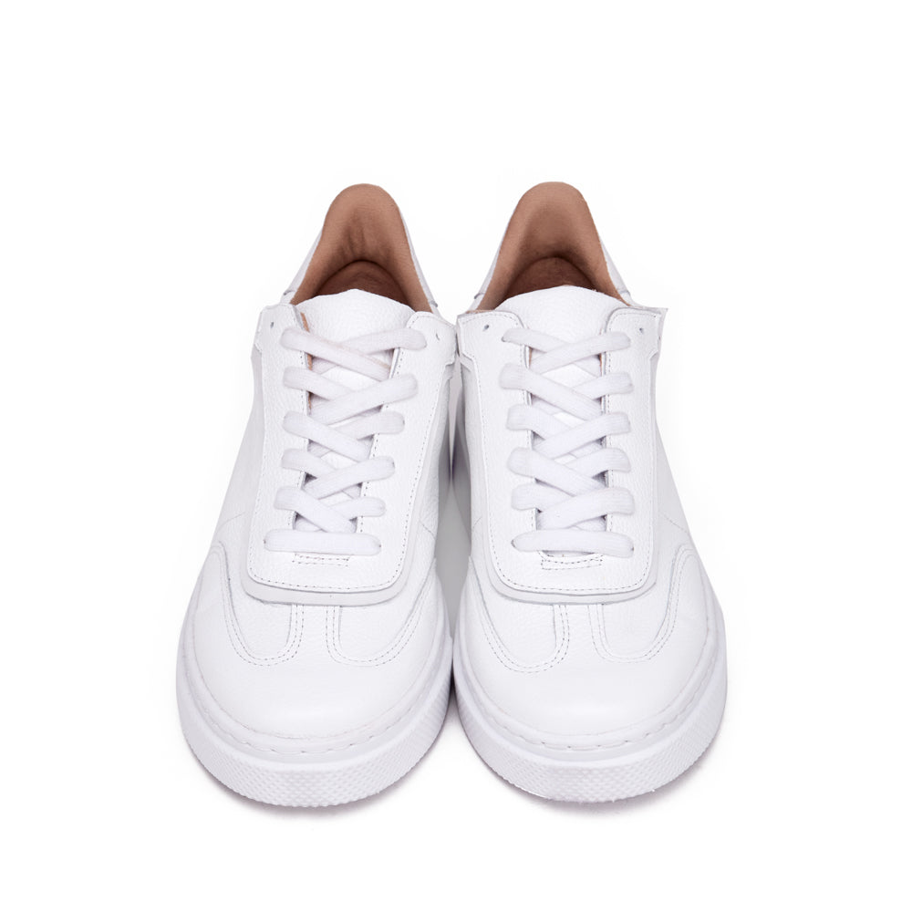Zapatilla rosemarie cuero blanco