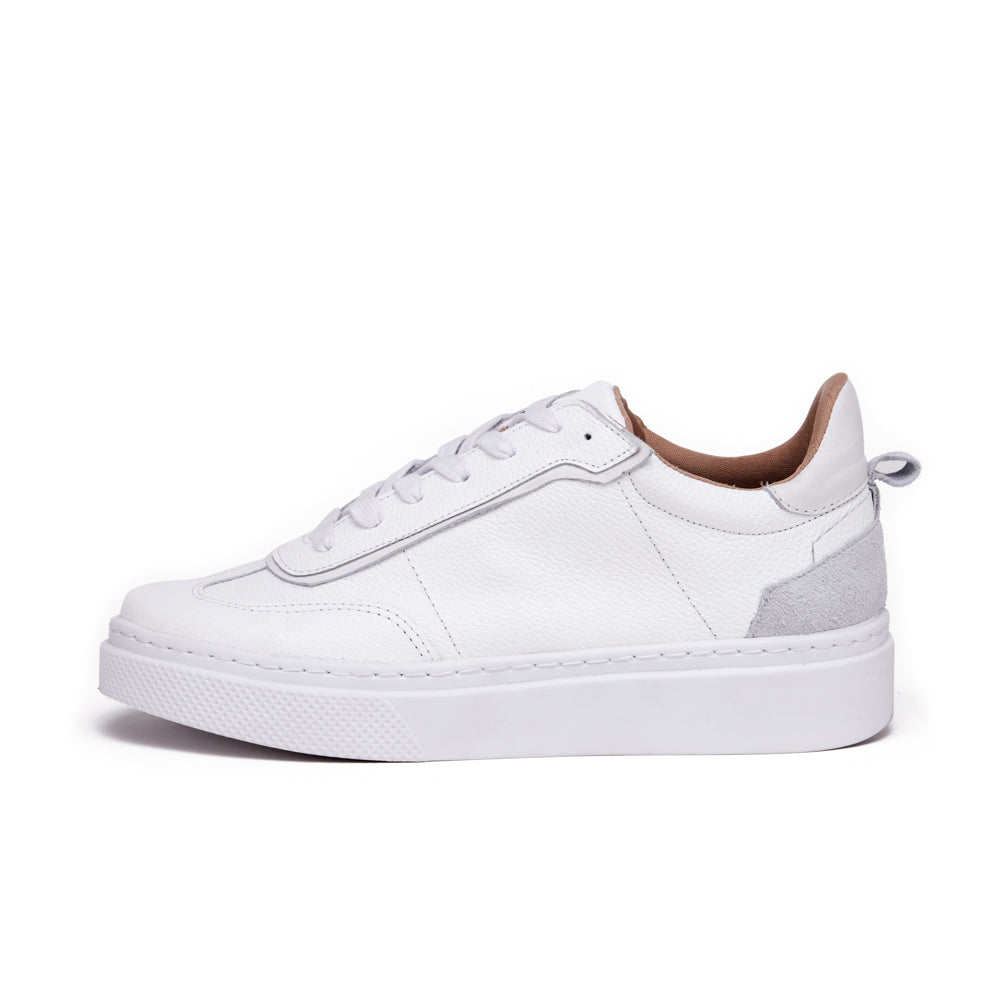 Zapatilla rosemarie cuero blanco