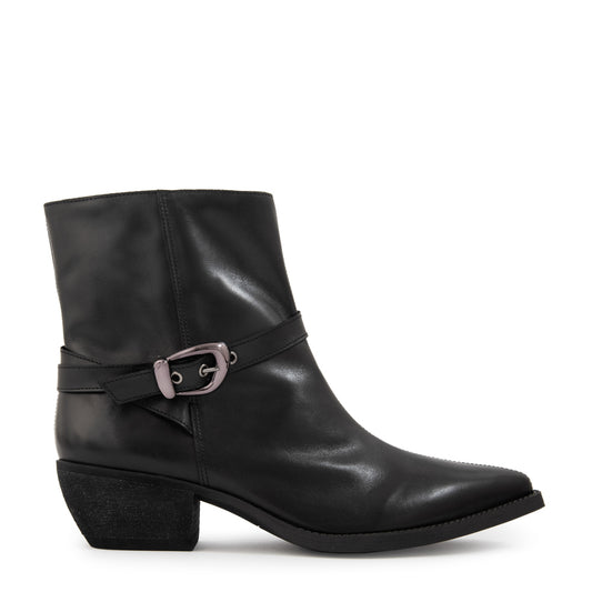 Botin salma cuero negro