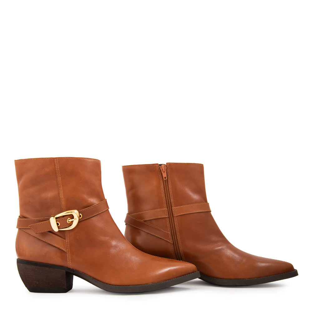 Botin salma cuero camel