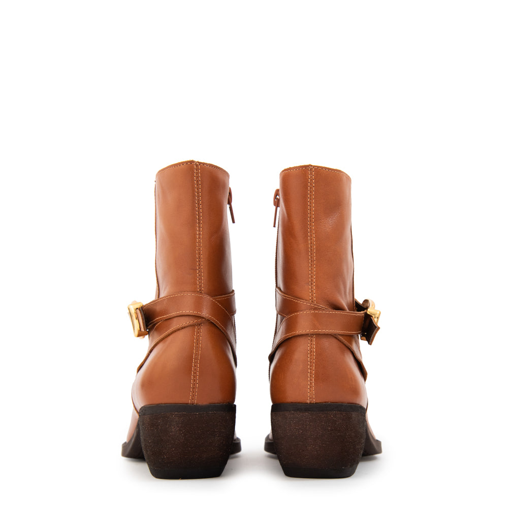 Botin salma cuero camel