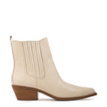 Botin taco samy cuero blanco crudo