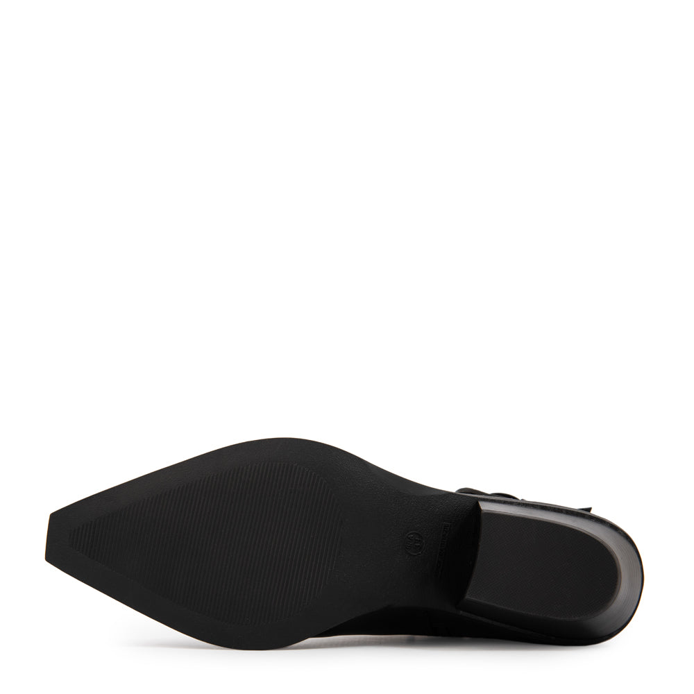 Botin Taco sandra cuero negro