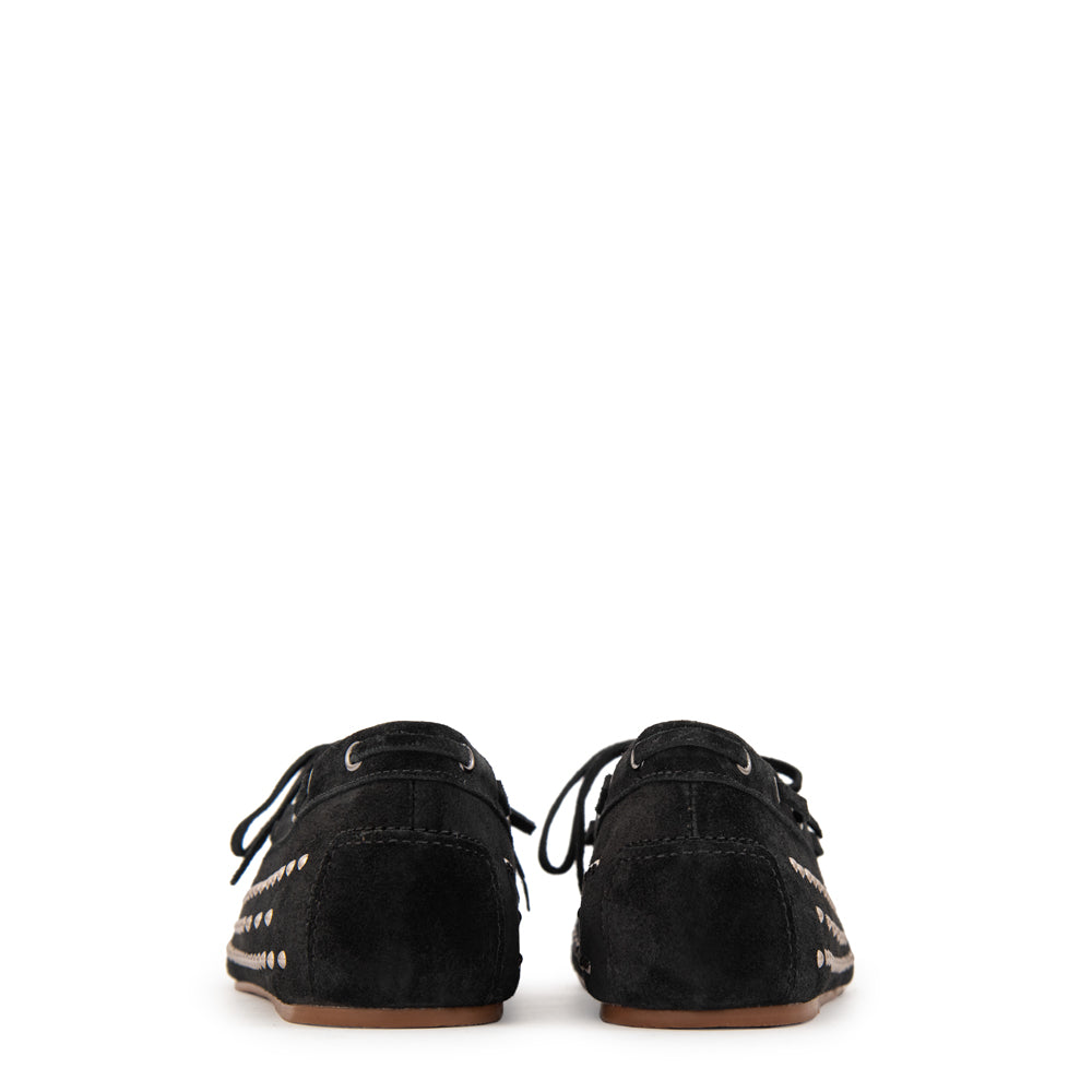 Mocasin sara cuero negro