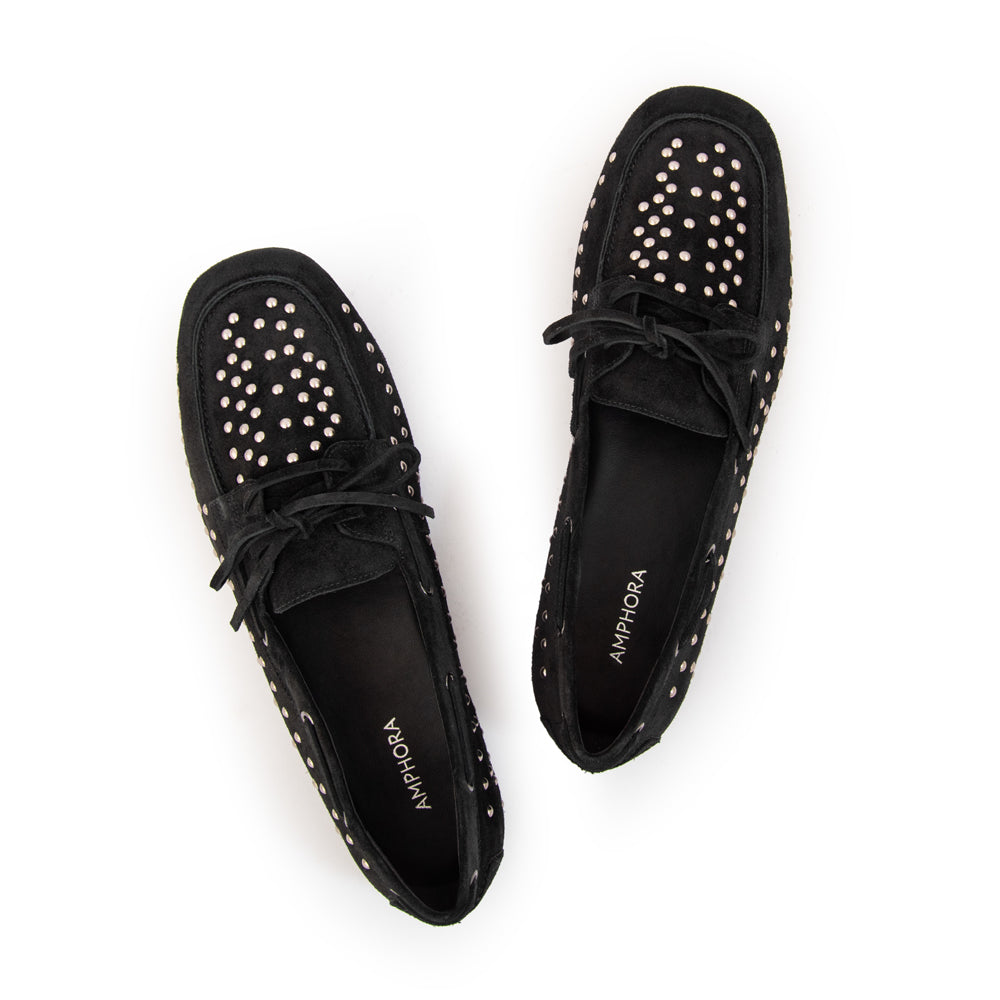 Mocasin sara cuero negro