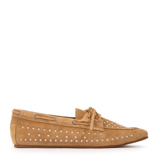 Mocasin sara cuero beige