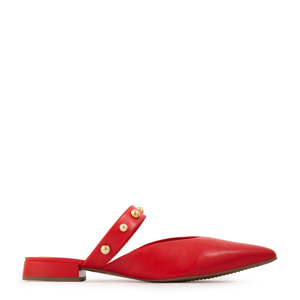 Zapato sienna cuero rojo