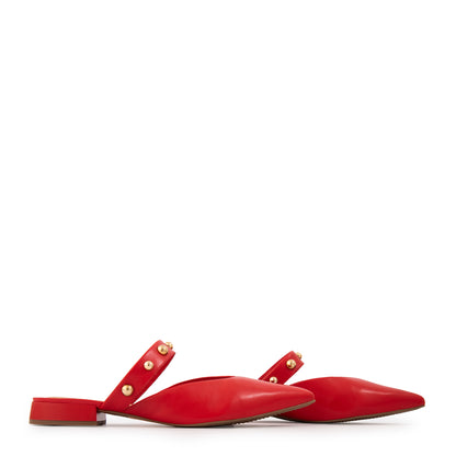 Zapato sienna cuero rojo