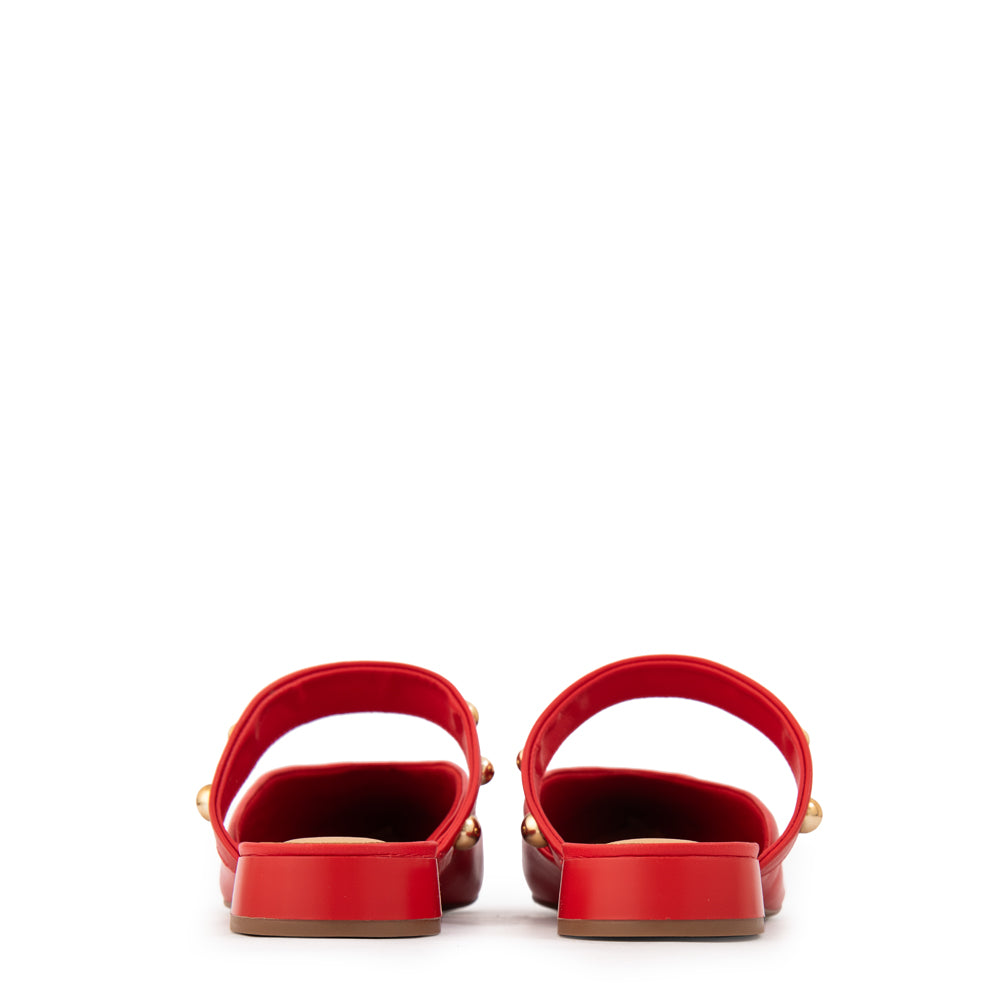 Zapato sienna cuero rojo