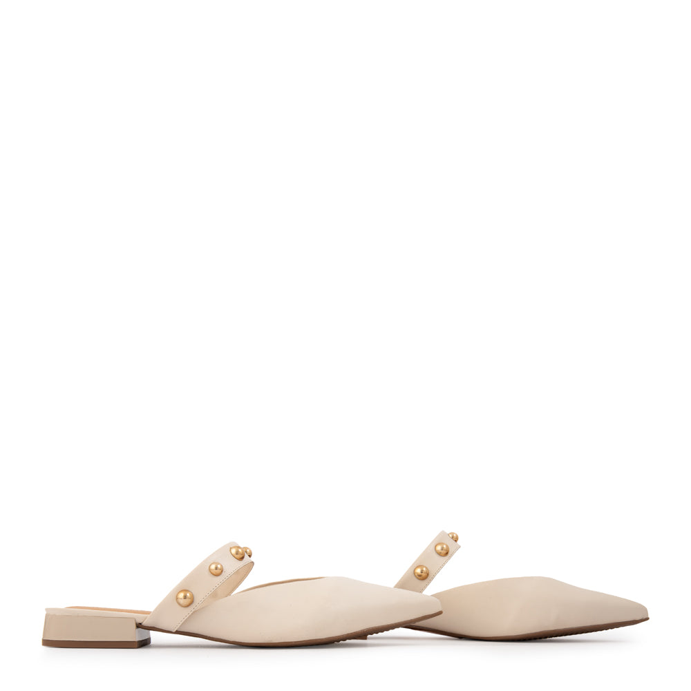 Zapato sienna cuero blanco crudo