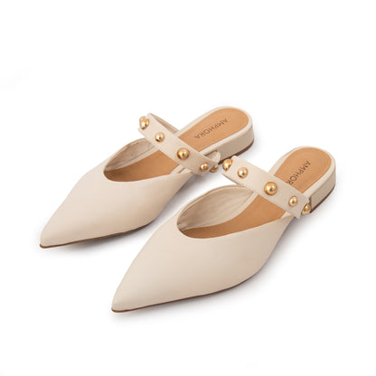 Zapato sienna cuero blanco crudo