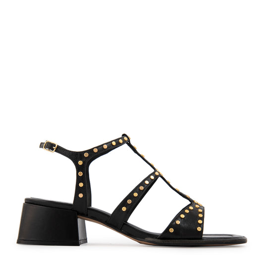 Sandalia sigrid cuero negro