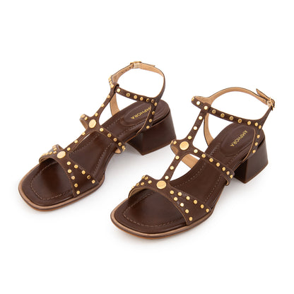 Sandalia sigrid cuero café