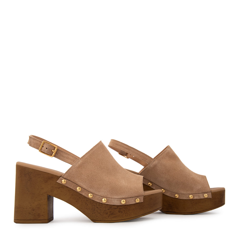 Sandalia solana cuero beige