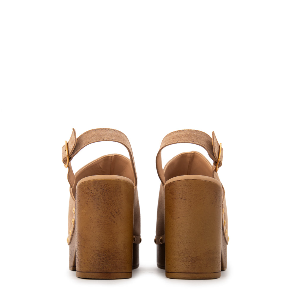 Sandalia solana cuero beige