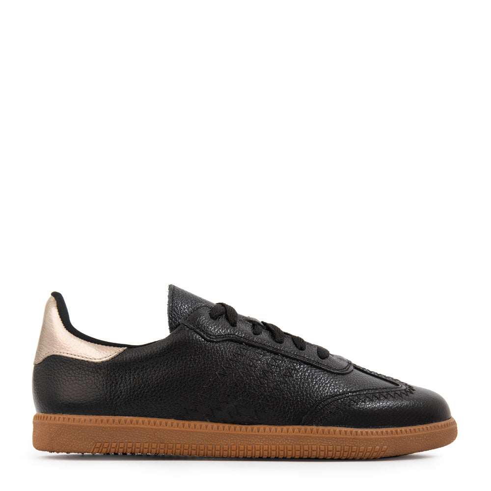 Zapatilla stella cuero negro
