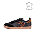 Zapatilla susana cuero negro