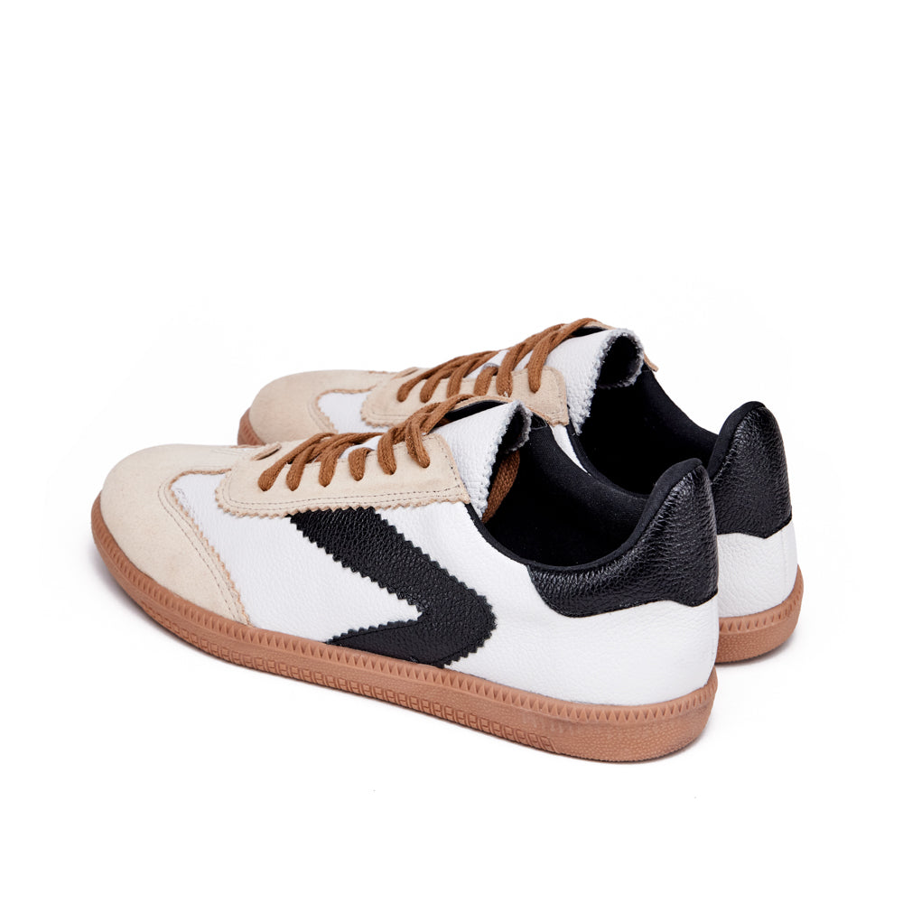 Zapatilla susana cuero beige