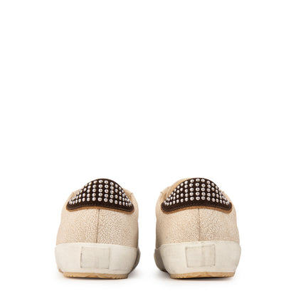 Zapatilla urban cuero blanco crudo