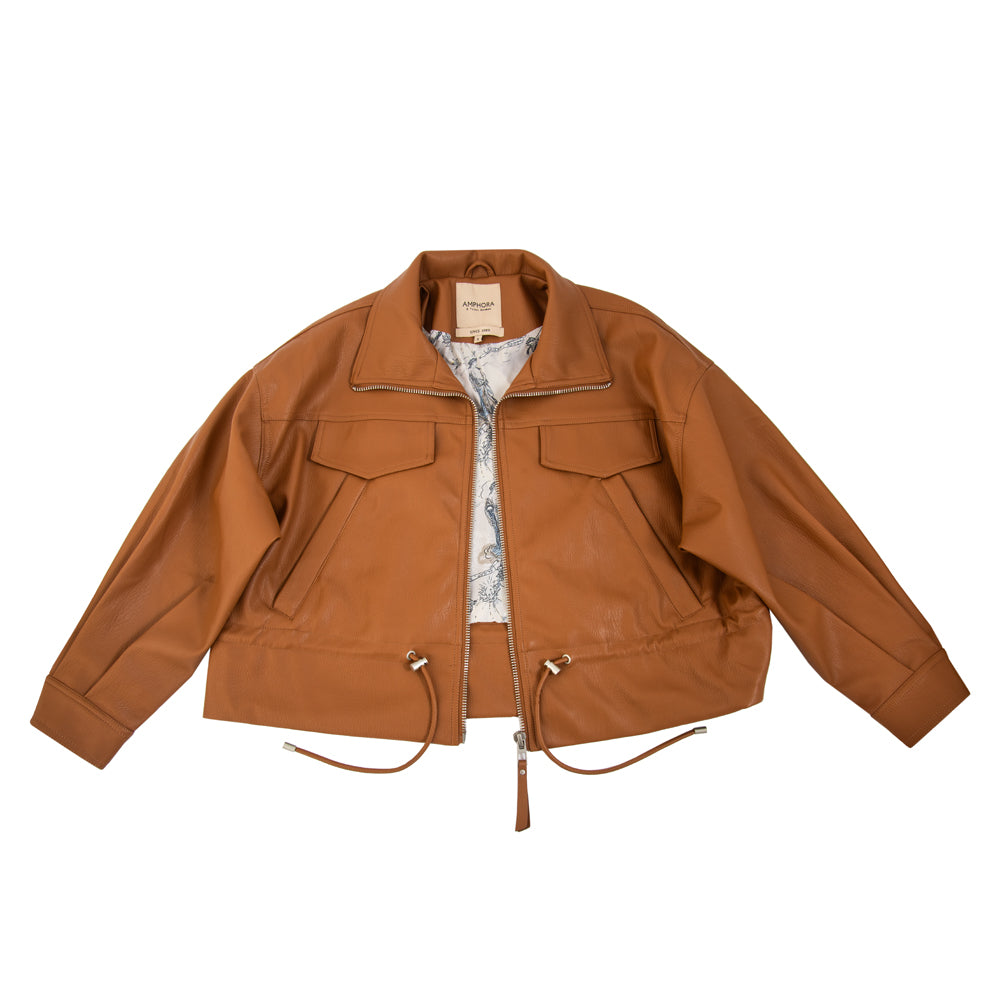 Retro bomber jacket viviana camel