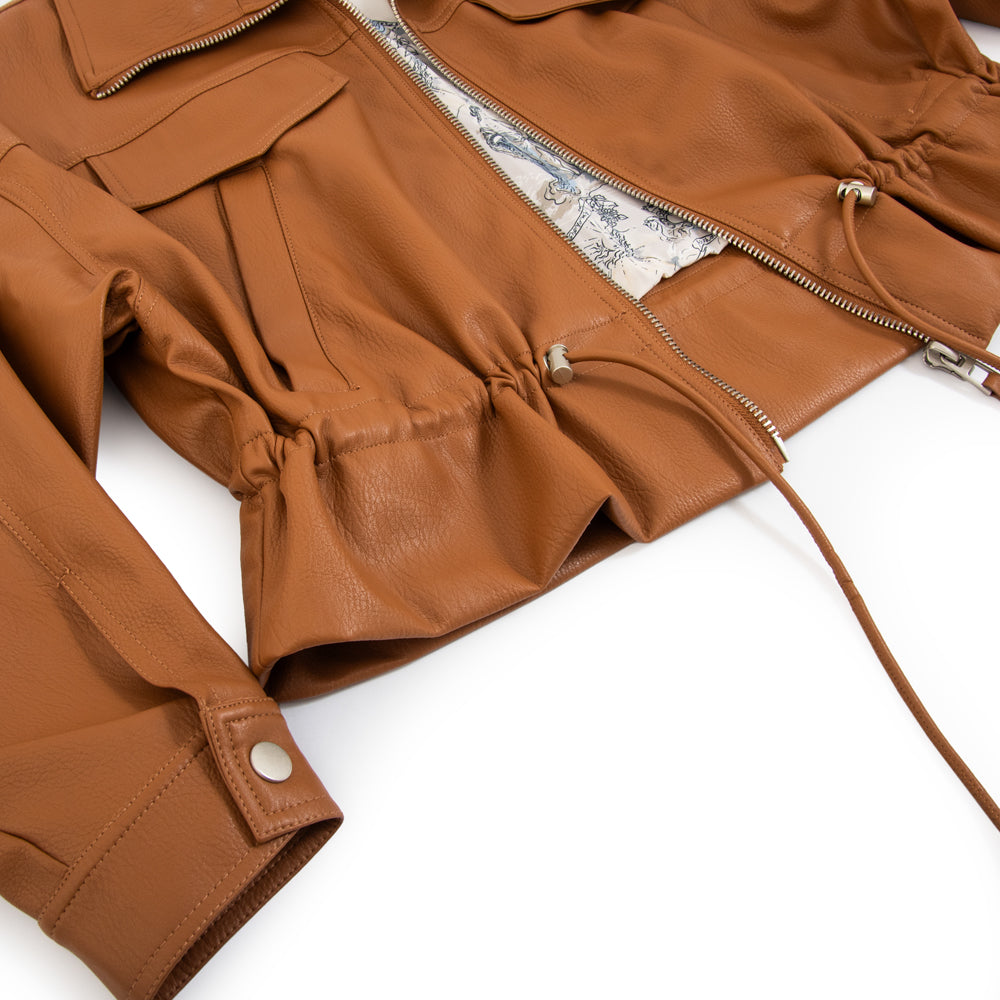 Retro bomber jacket viviana camel
