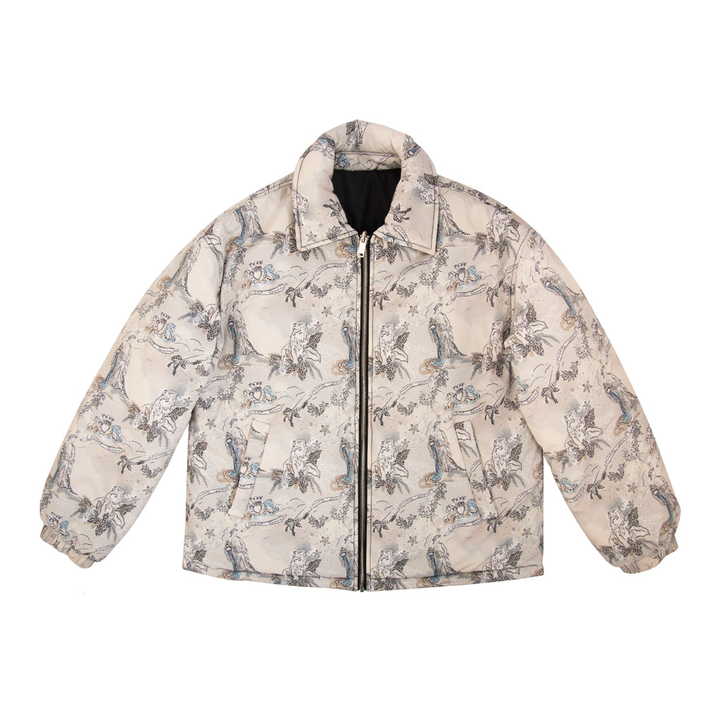Parka puffy reversible voyage negro