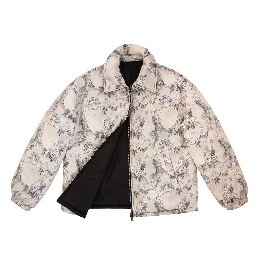 Parka puffy reversible voyage negro