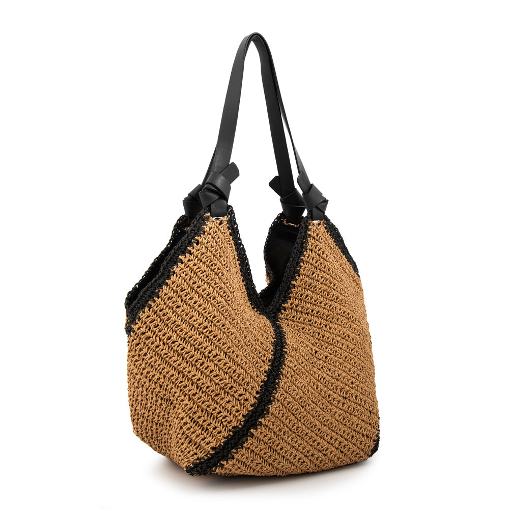 Bolso playa pirita grande beige oscuro
