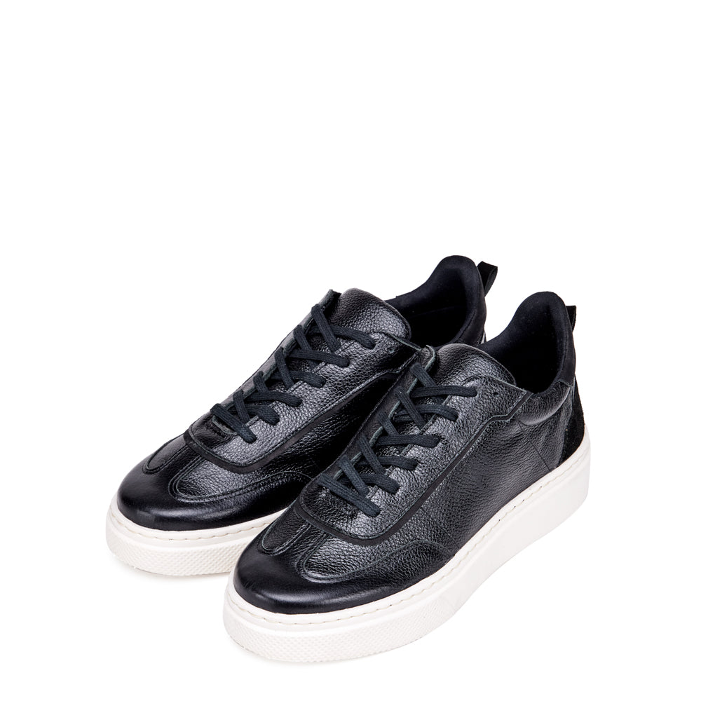 Zapatilla rosemarie cuero negro
