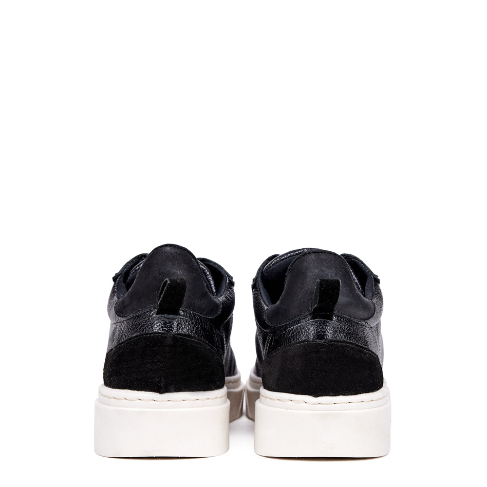 Zapatilla rosemarie cuero negro